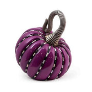 MacKenzie-Childs Pumpkins Plum Piped Pumpkin - FINAL SALE