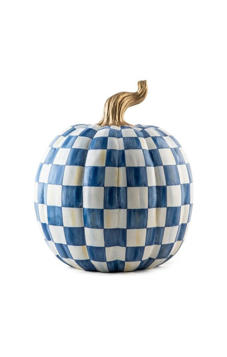 MacKenzie-Childs Pumpkins Royal Check Pumpkin - Large