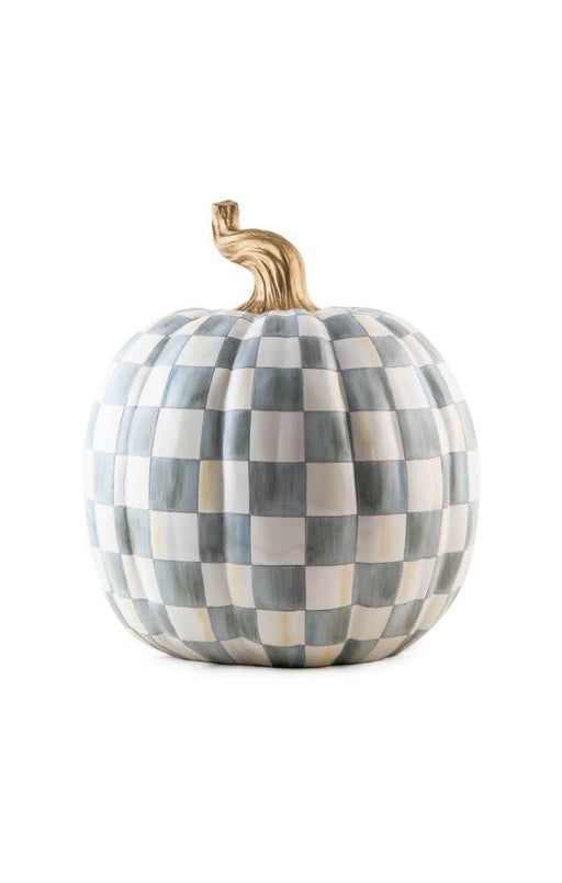 MacKenzie-Childs Pumpkins Sterling Check Pumpkin - Large