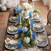 MacKenzie-Childs Pumpkins Sterling Check Pumpkin - Mini