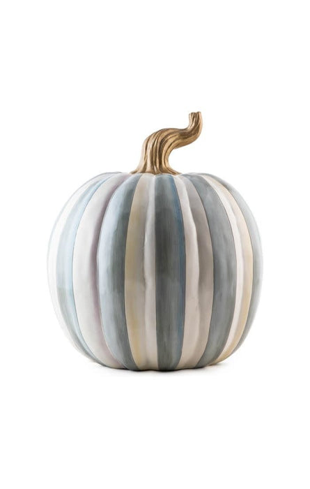 MacKenzie-Childs Pumpkins Sterling Stripe Pumpkin - Medium