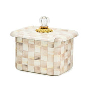 MacKenzie-Childs Recipe Box Mackenzie-Childs  Mocha Check Recipe Box