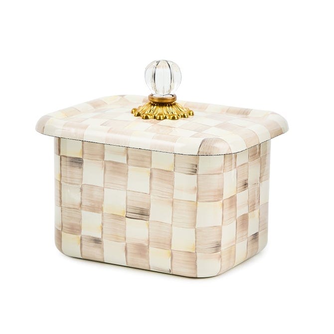 MacKenzie-Childs Recipe Box Mackenzie-Childs  Mocha Check Recipe Box