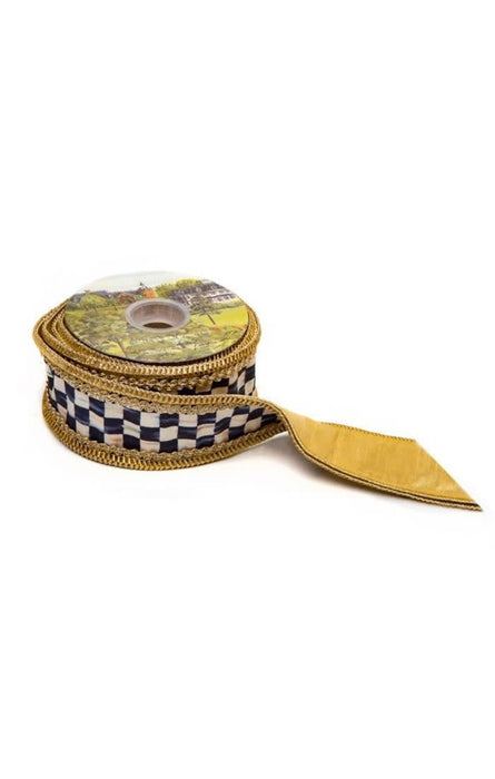 MacKenzie-Childs Ribbon Courtly Check Filigree 2.5" Ribbon