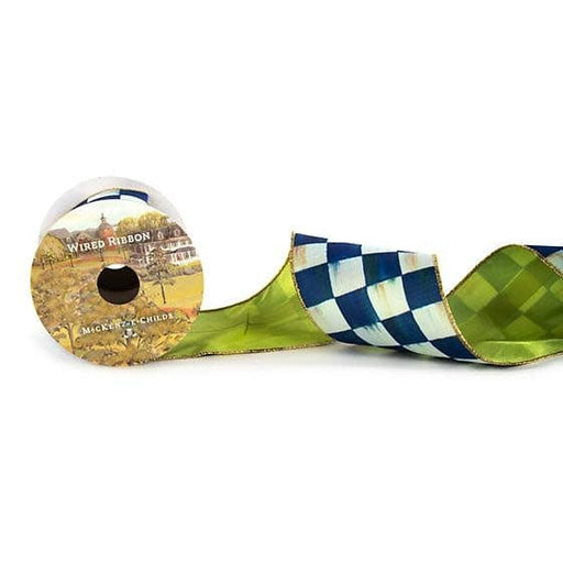 MacKenzie-Childs Ribbon Royal Check 4" Ribbon