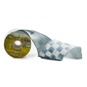 MacKenzie-Childs Ribbon Sterling Check 4" Ribbon