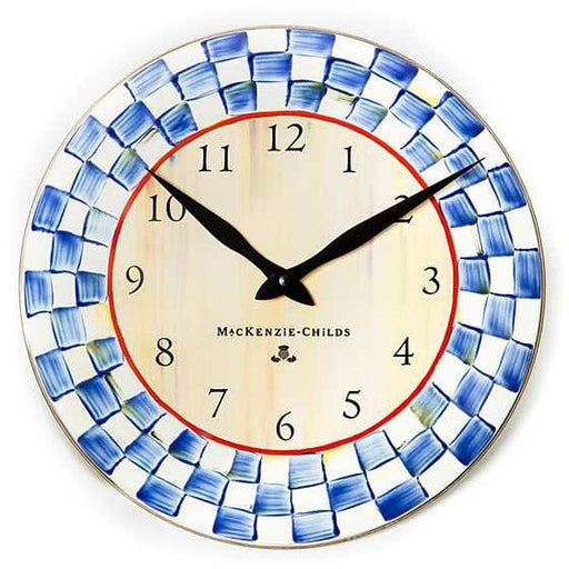 MacKenzie-Childs Royal Check Enamel Clock