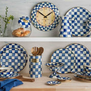 MacKenzie-Childs Royal Check Enamel Clock