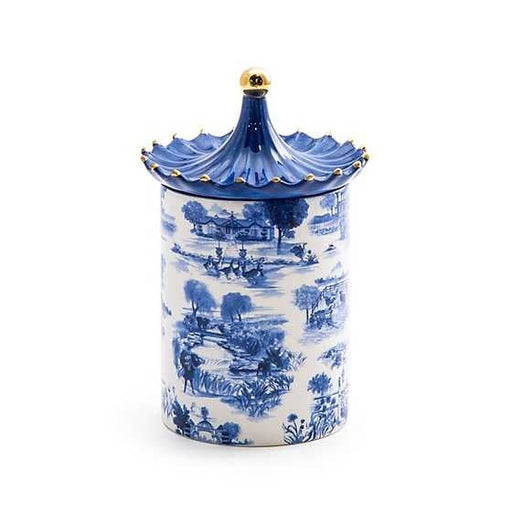 MacKenzie-Childs Royal Toile Lidded Cachepot