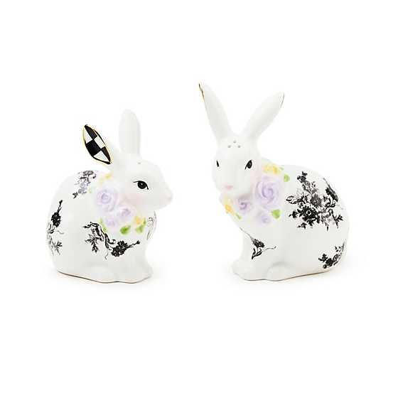 MacKenzie-Childs Salt & Pepper Sets Butterfly Toile Bunny Salt & Pepper Set