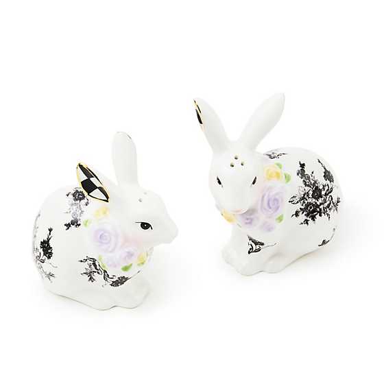 MacKenzie-Childs Salt & Pepper Sets Butterfly Toile Bunny Salt & Pepper Set