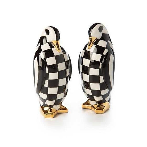 MacKenzie-Childs Salt & Pepper Sets Checkmate Penguin Salt & Pepper Set