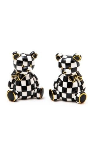 MacKenzie-Childs Salt & Pepper Sets Courtly Bear Salt & Pepper Set