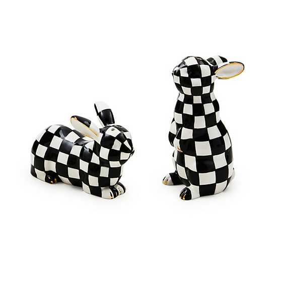 MacKenzie-Childs Salt & Pepper Sets Courtly Bunny Salt & Pepper Set
