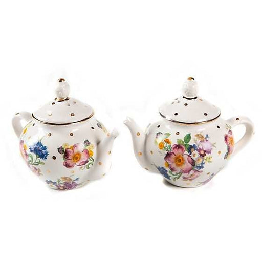 MacKenzie-Childs Salt & Pepper Sets Flower Market Teapot Salt & Pepper Set - White