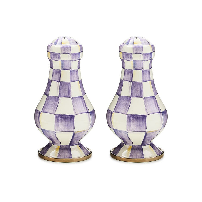 MacKenzie-Childs Salt & Pepper Sets Mackenzie-Childs Violet Check Large Salt & Pepper Shakers