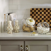 MacKenzie-Childs Salt & Pepper Sets Mocha Check Large Salt & Pepper Shakers