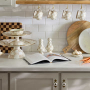 MacKenzie-Childs Salt & Pepper Sets Mocha Check Large Salt & Pepper Shakers