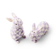 MacKenzie-Childs Salt & Pepper Sets Violet Check Bunny Salt and Pepper Set