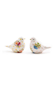 MacKenzie-Childs Salt & Pepper Sets Wildflowers Bird Salt & Pepper Set