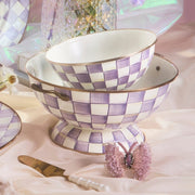 MacKenzie-Childs Serveware Mackenzie-Childs Violet Check Everything Bowl