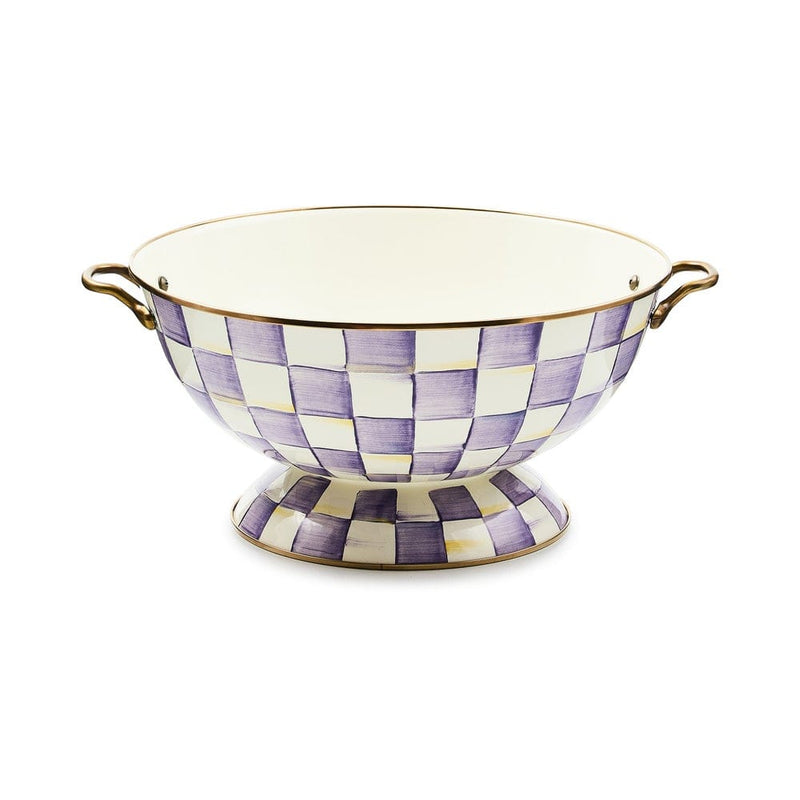 MacKenzie-Childs Serveware Mackenzie-Childs Violet Check Everything Bowl