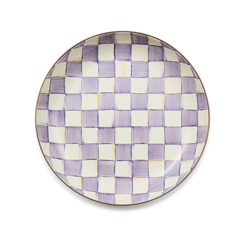 MacKenzie-Childs Serveware Violet Check Abundant Bowl
