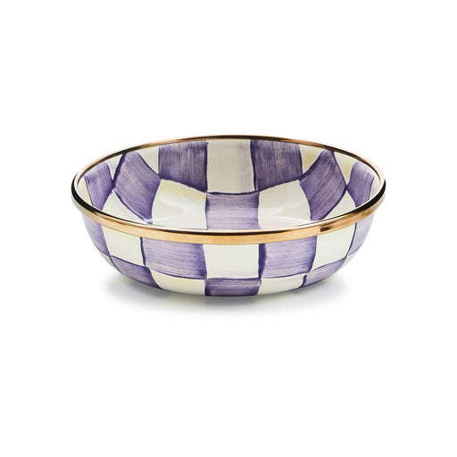 MacKenzie-Childs Serveware Violet Check Relish Dish