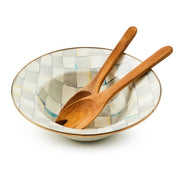 MacKenzie-Childs Serving Bowl Sterling Check Salad Serving Set