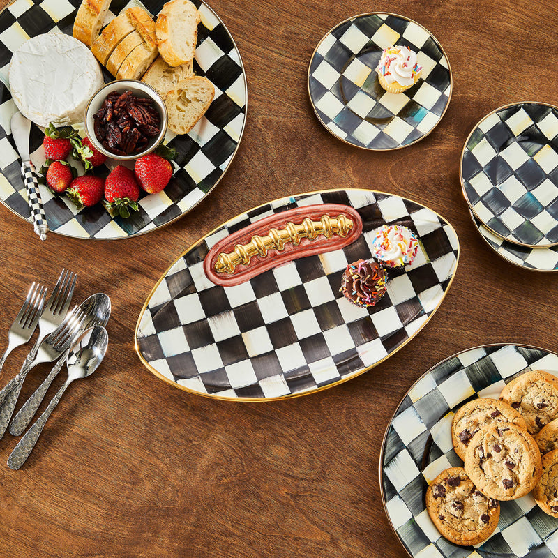 MacKenzie-Childs Serving Dishes Mackenzie-Childs Courtly Check Football Platter