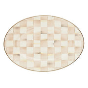MacKenzie-Childs Serving Platter Mackenzie-Childs Mocha Check Small Oval Platter