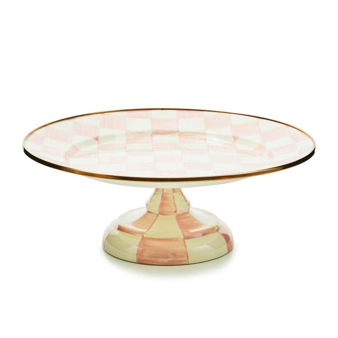MacKenzie-Childs Serving Platter Mackenzie-Childs Rosy Check Small Pedestal Platter