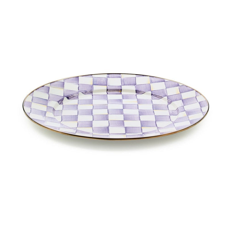 MacKenzie-Childs Serving Platter Mackenzie-Childs Violet Check Serving Platter