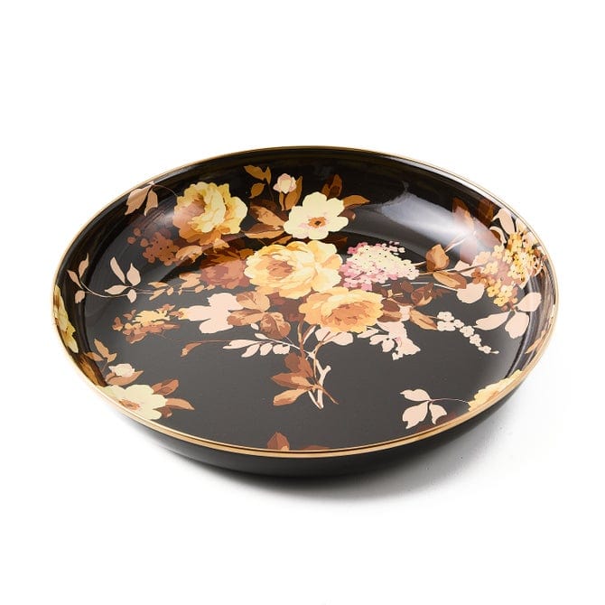 MacKenzie-Childs Serving Platter Mackenzie-Childs Wild Rose Brown Abundant Bowl