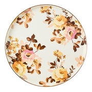 MacKenzie-Childs Serving Platter Mackenzie-Childs  Wild Rose White Round Tray