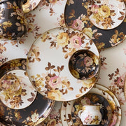 MacKenzie-Childs Serving Platter Mackenzie-Childs  Wild Rose White Round Tray