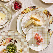 MacKenzie-Childs Serving Platter Wild Rose White Serving Platter