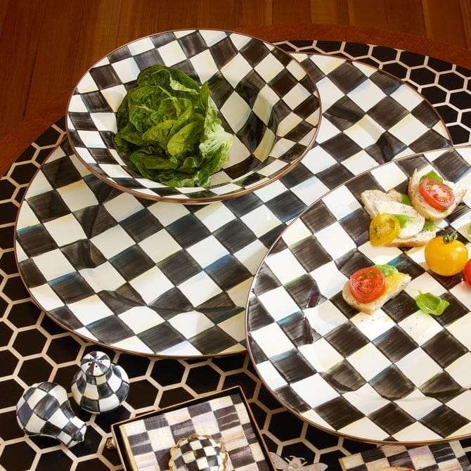 MacKenzie-Childs Serving Platters MacKenzie-Childs Courtly Check Enamel Oval Platter - Large
