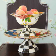 MacKenzie-Childs Serving Platters MacKenzie-Childs Flower Market Pedestal Platter - White