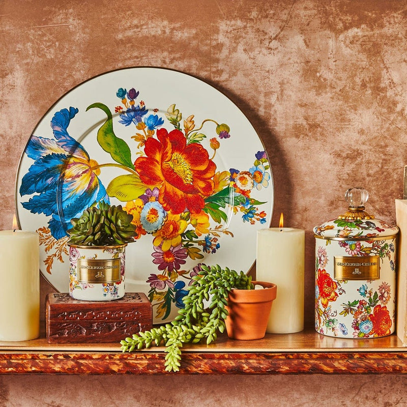 MacKenzie-Childs Serving Platters MacKenzie-Childs Flower Market Serving Platter - White