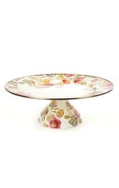 MacKenzie-Childs Serving Platters Morning Glory Large Pedetal Platter