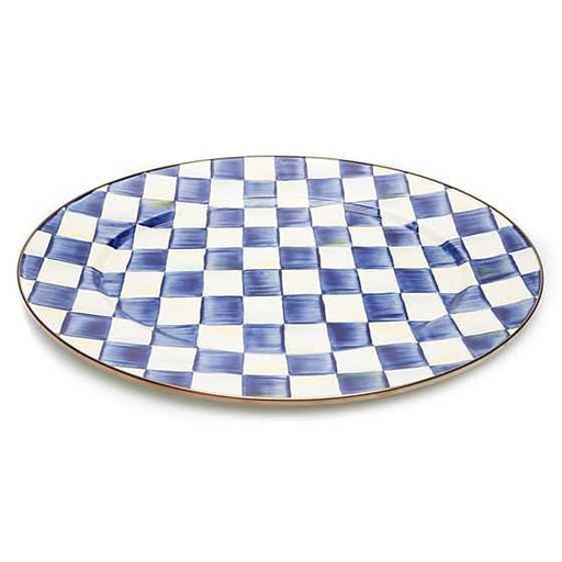 MacKenzie-Childs Serving Platters Royal Check Enamel Oval Platter - Medium