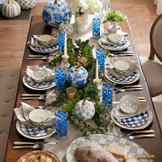 MacKenzie-Childs Serving Platters Sterling Check Enamel Oval Platter - Medium