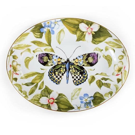 MacKenzie-Childs Serving Platters Thistle & Bee Serving Platter