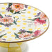 MacKenzie-Childs Serving Platters Wildflowers Yellow Small Pedestal Platter