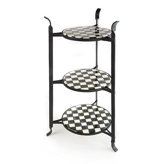 MacKenzie-Childs Serving Stands Courtly Check Counter Stand