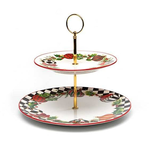 MacKenzie-Childs Serving Stands Deck the Halls Sweet Stand