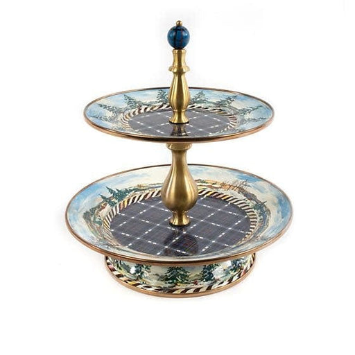 MacKenzie-Childs Serving Stands Highbanks Two Tier Sweet Stand