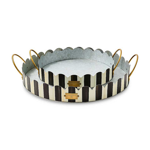MacKenzie-Childs Serving Tray Courtly Stripe Serving Trays, Set of 2