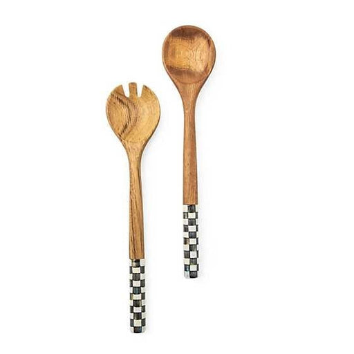 MacKenzie-Childs Serving Utensils Courtly Check Salad Servers